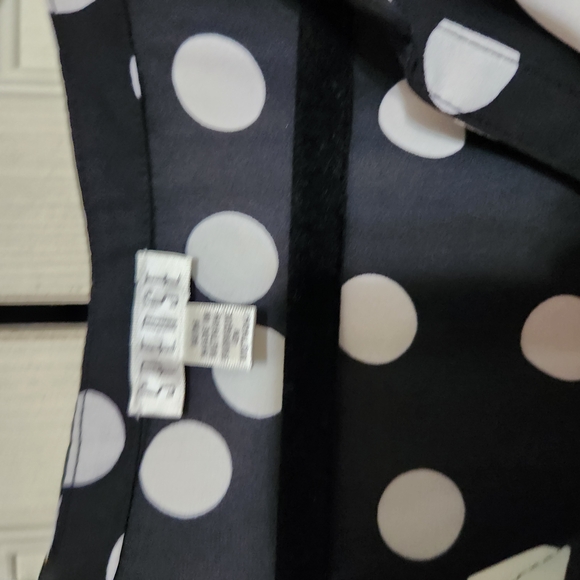 Spense Black and White Polka Dot Top - Picture 4 of 7